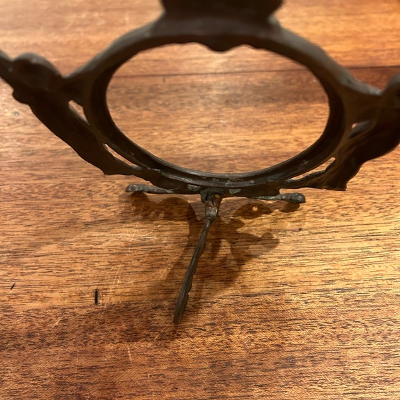 Art nouveau oval Photo Picture Frame Ornate Shell & Ladies Cast Iron. - Picture 4 of 6